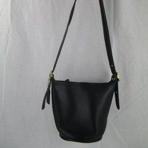 Coach Vintage Hobo Bucket Leather Bag Black
